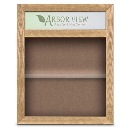 United Visual Products Outdoor Enclosed Combo Board, 42"x32", Satin Frame/Green & Blue Spruce UVCB4232OD-GREEN-BLSPRU